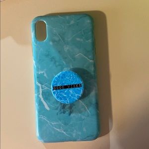 iPhone XS Max blue  Casely case with pop socket